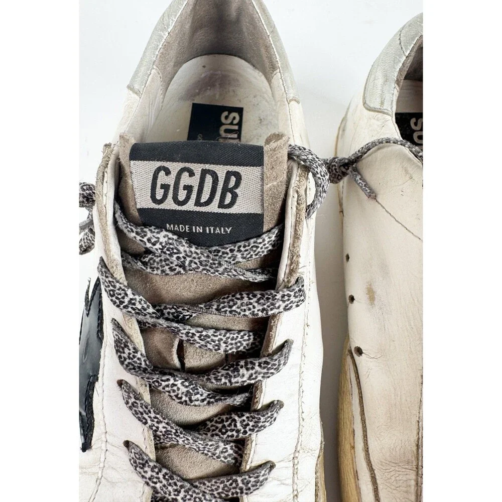 Golden Goose White & Gray Superstar Private EDT Women's Sneaker EU 39 US 9